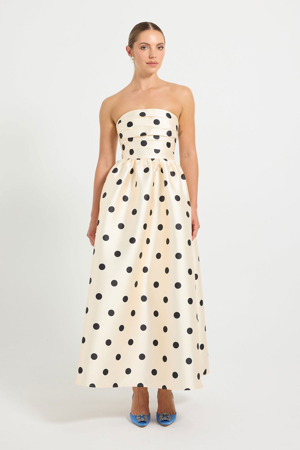 Pasduchas Dottie Strapless Midi Dress