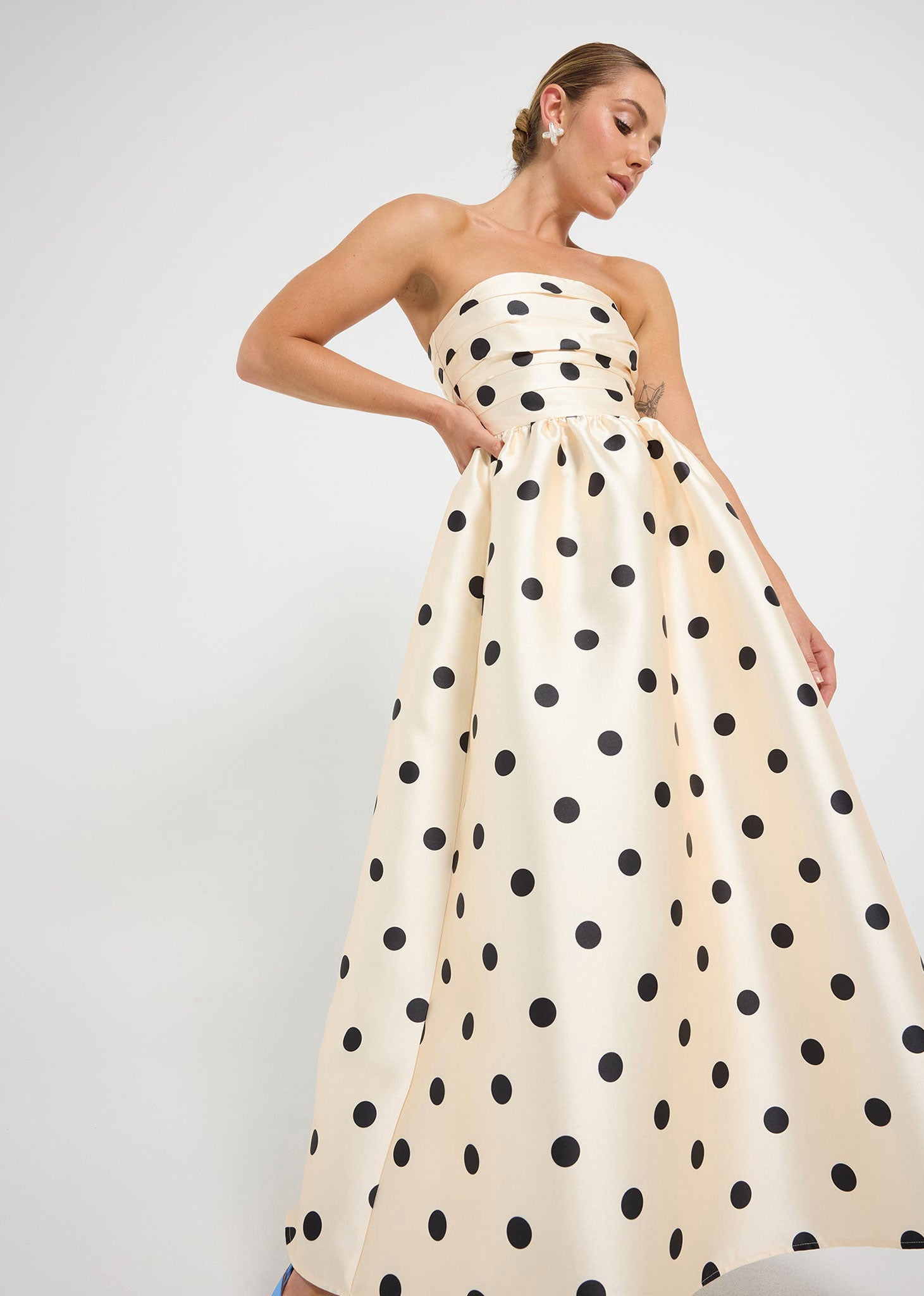 Pasduchas Dottie Strapless Midi Dress