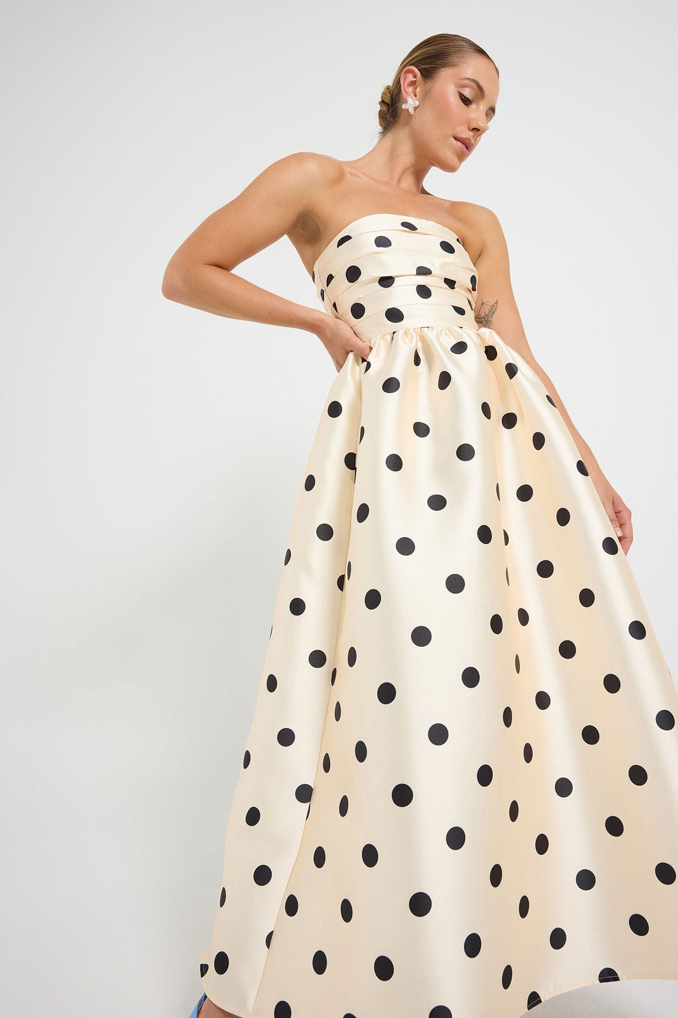 Pasduchas Dottie Strapless Midi Dress