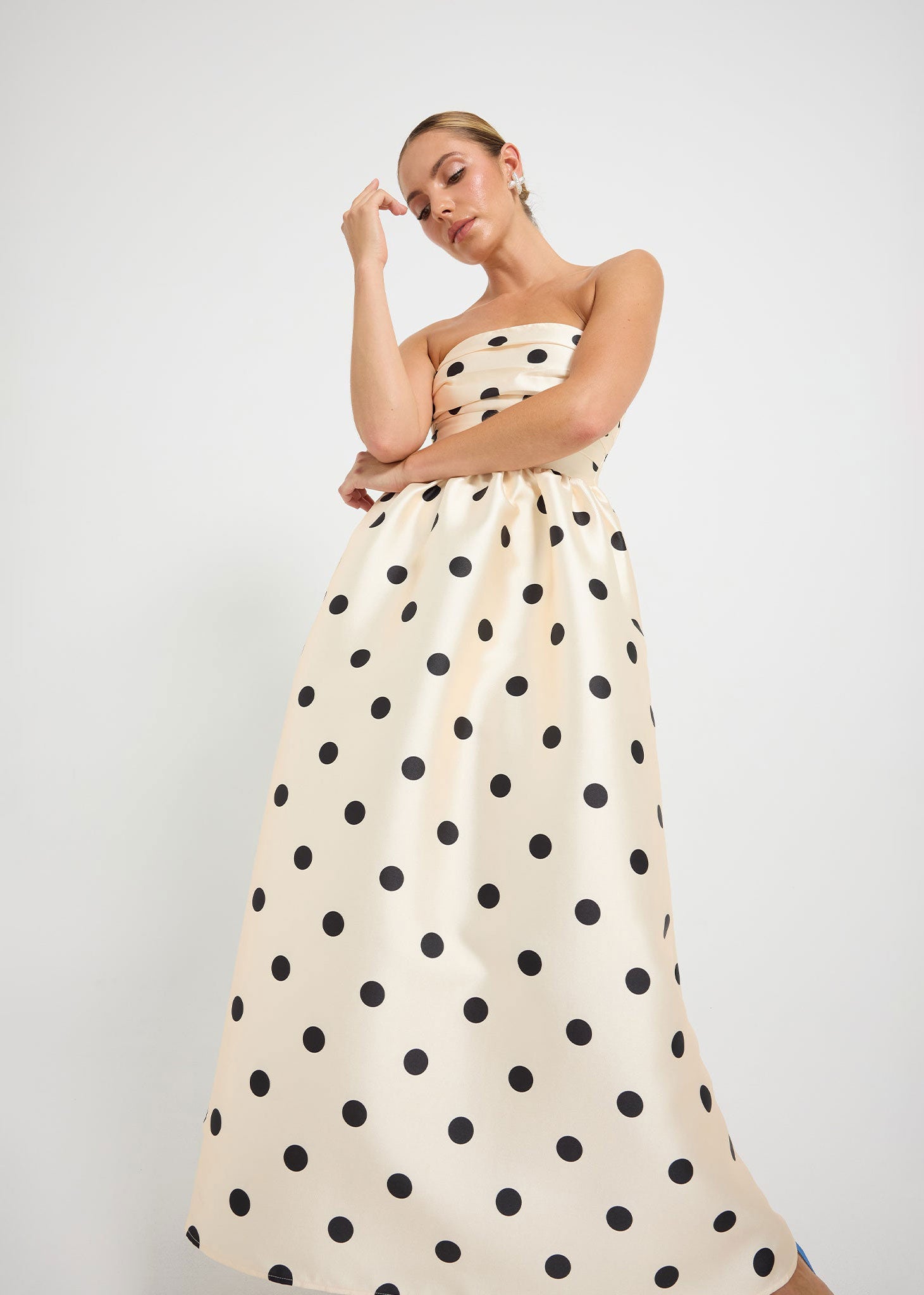 Pasduchas Dottie Strapless Midi Dress