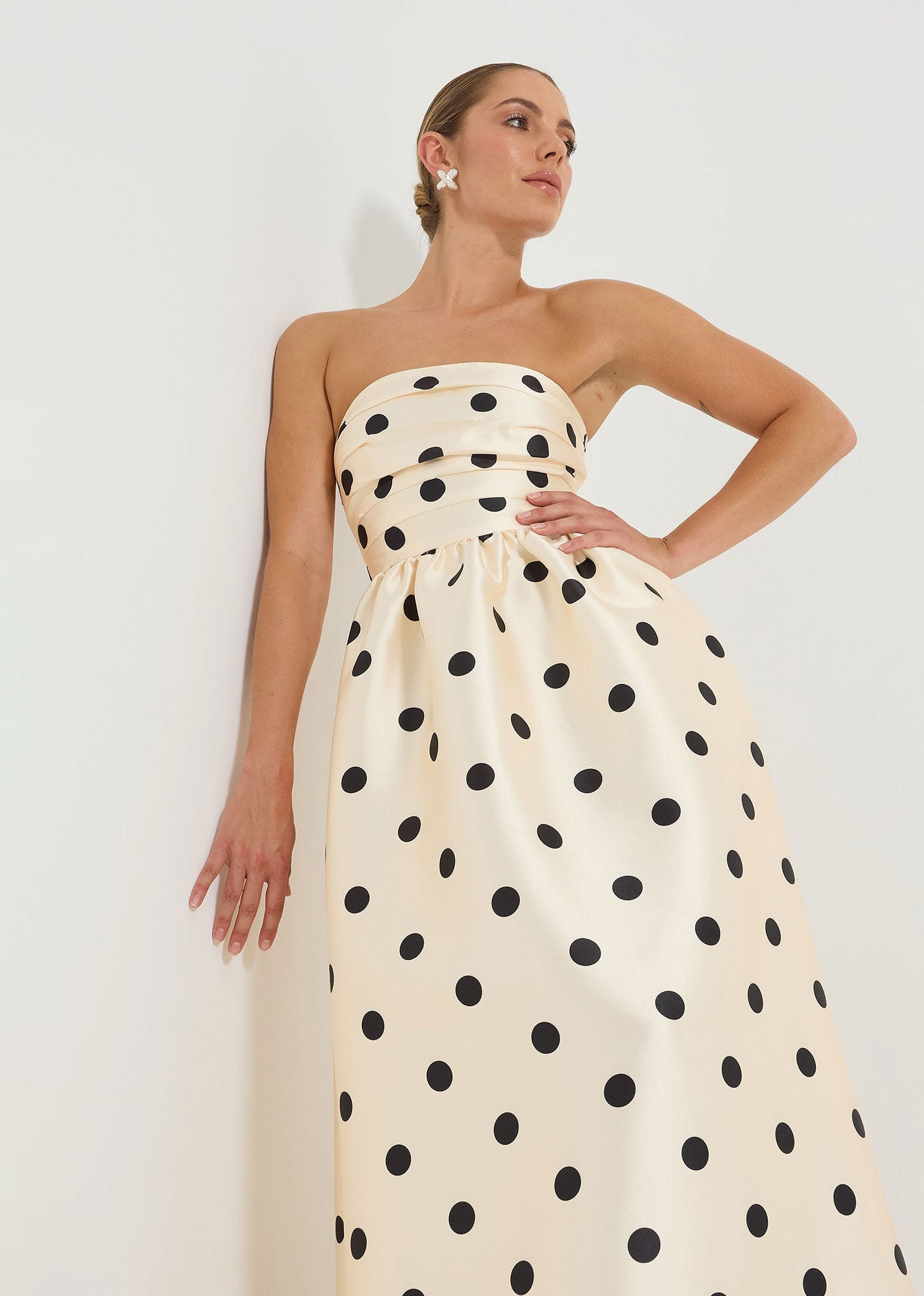 Pasduchas Dottie Strapless Midi Dress