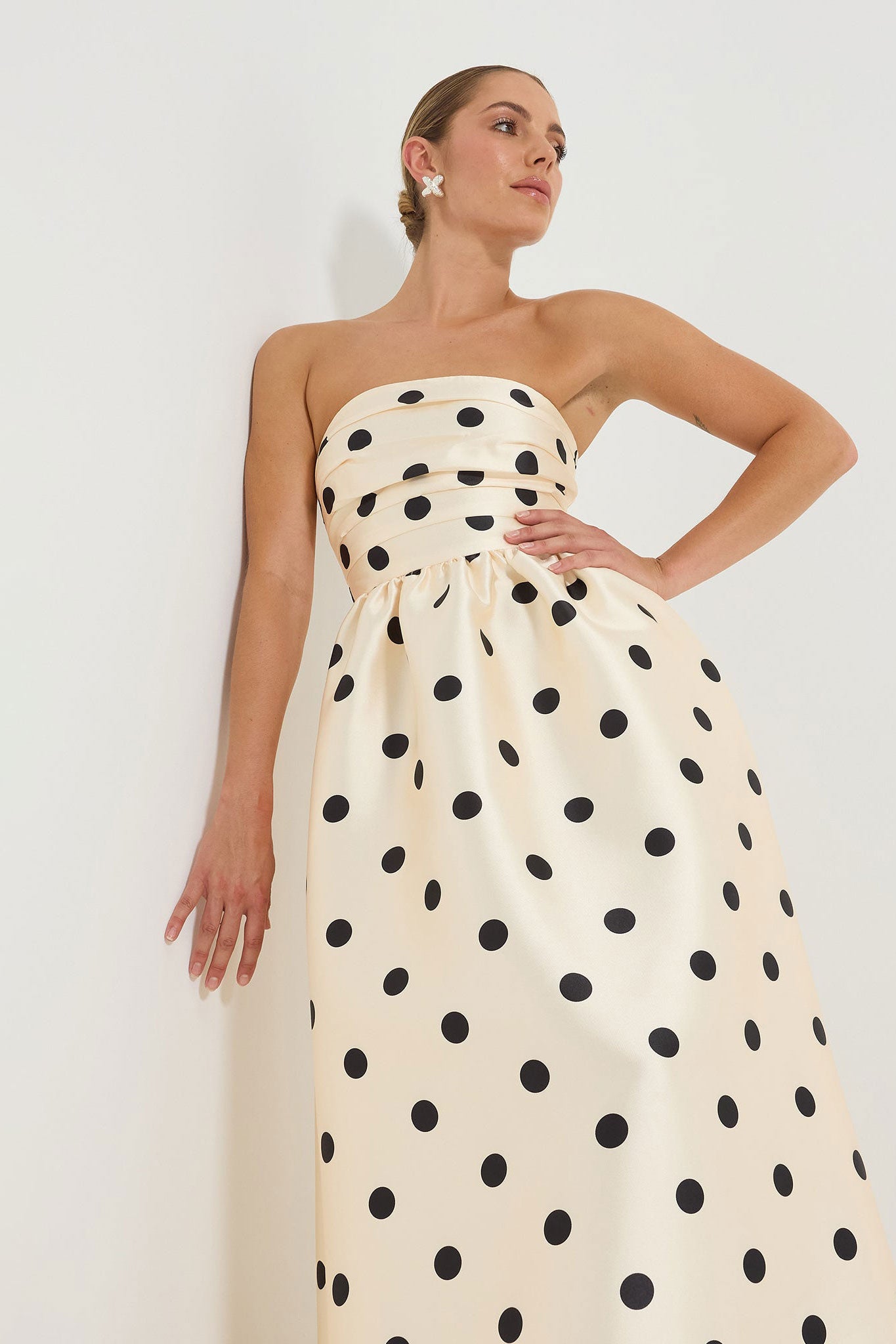 Pasduchas Dottie Strapless Midi Dress