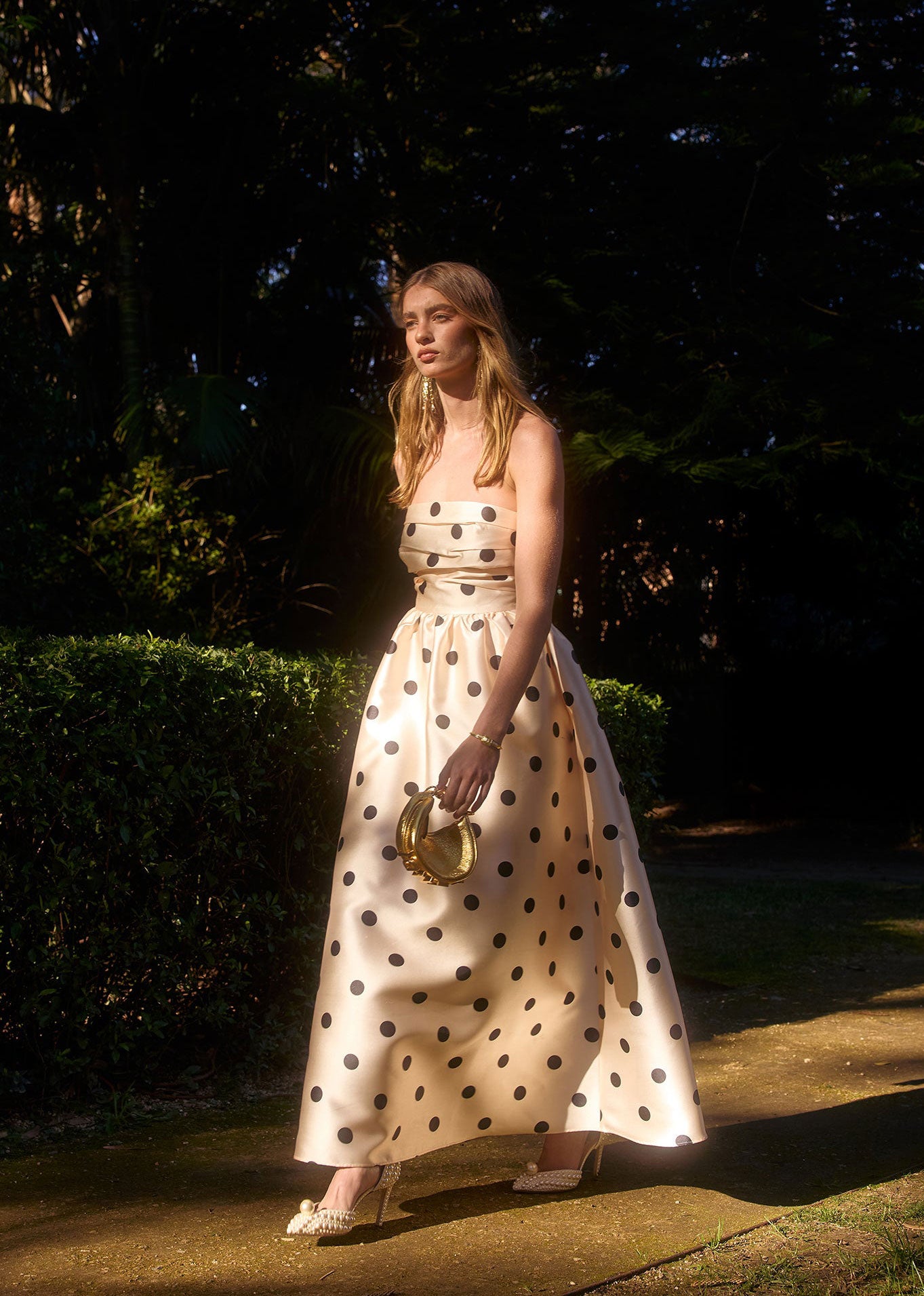 Pasduchas Dottie Strapless Midi Dress
