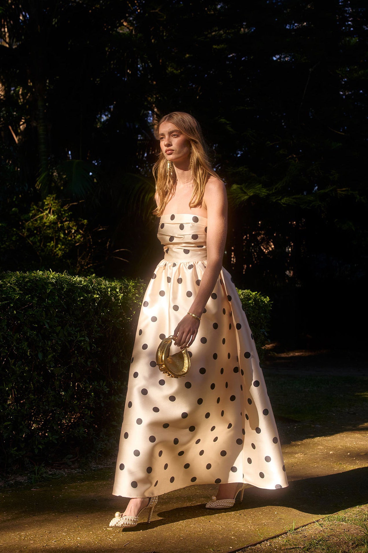 Pasduchas Dottie Strapless Midi Dress