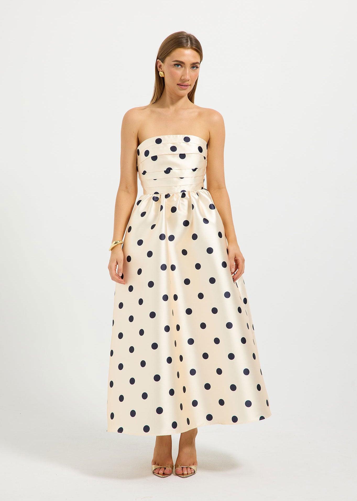 Pasduchas Dottie Strapless Midi Dress