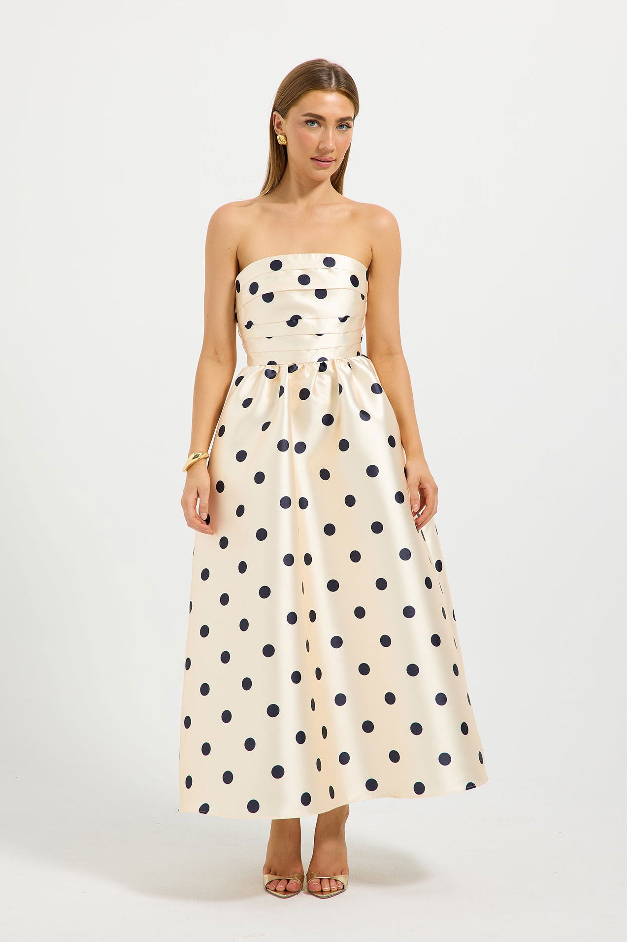 Pasduchas Dottie Strapless Midi Dress