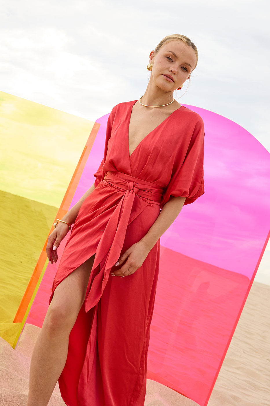 Pasduchas Quinn Wrap Midi Dress
