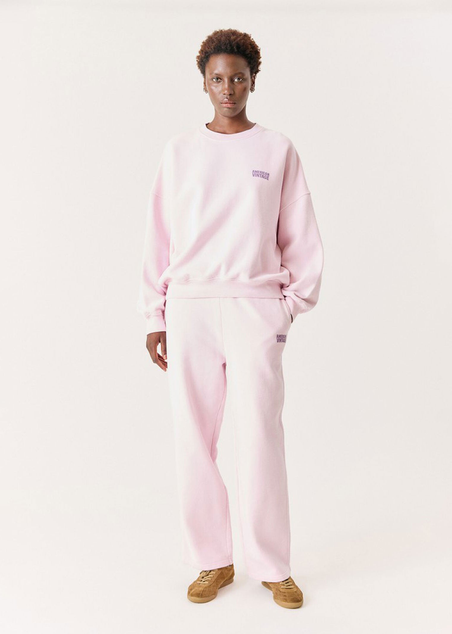 American Vintage Plizzy Sweatshirt - Vintage Petal