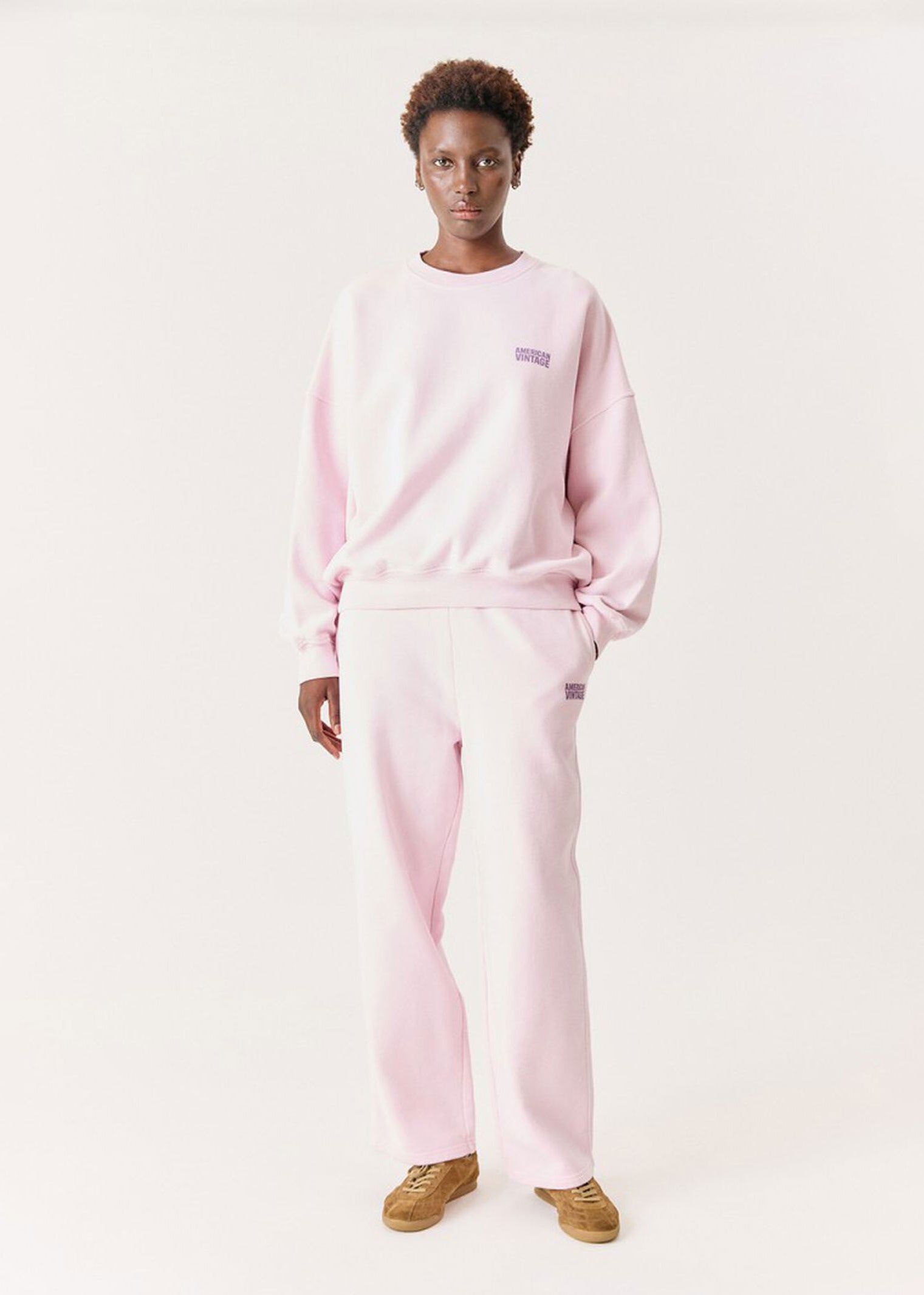 American Vintage Plizzy Sweatshirt - Vintage Petal