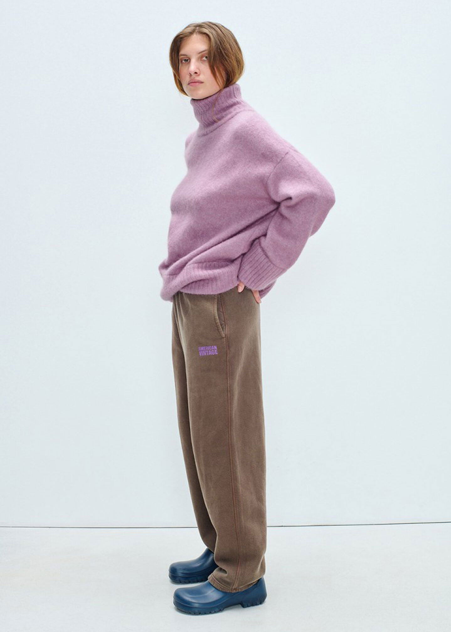 American Vintage Plizzy Joggers - Vintage Chestnut