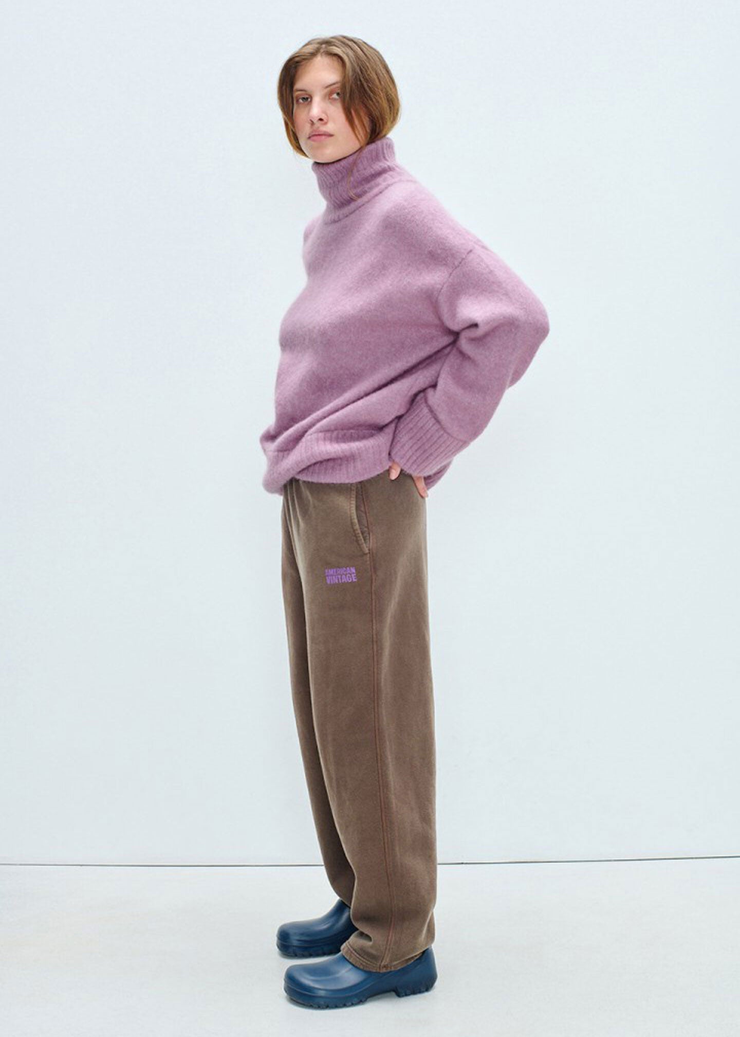 American Vintage Plizzy Joggers - Vintage Chestnut