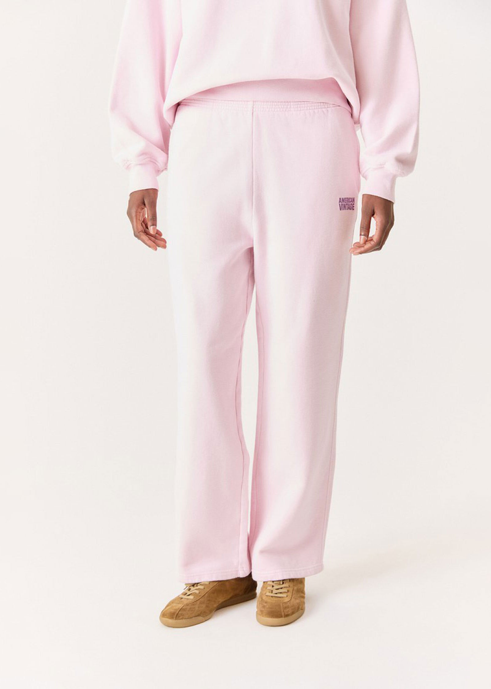 American Vintage Plizzy Joggers - Vintage Petal