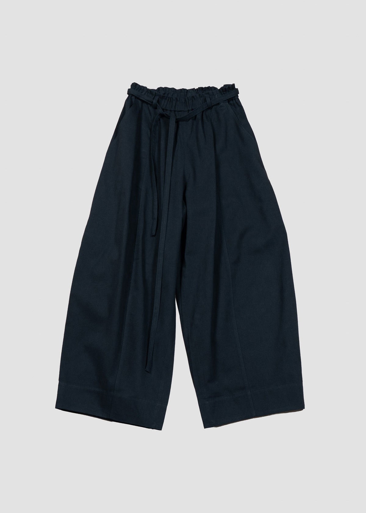 Emin and Paul Black Belted Relax Wide Trousers - Black