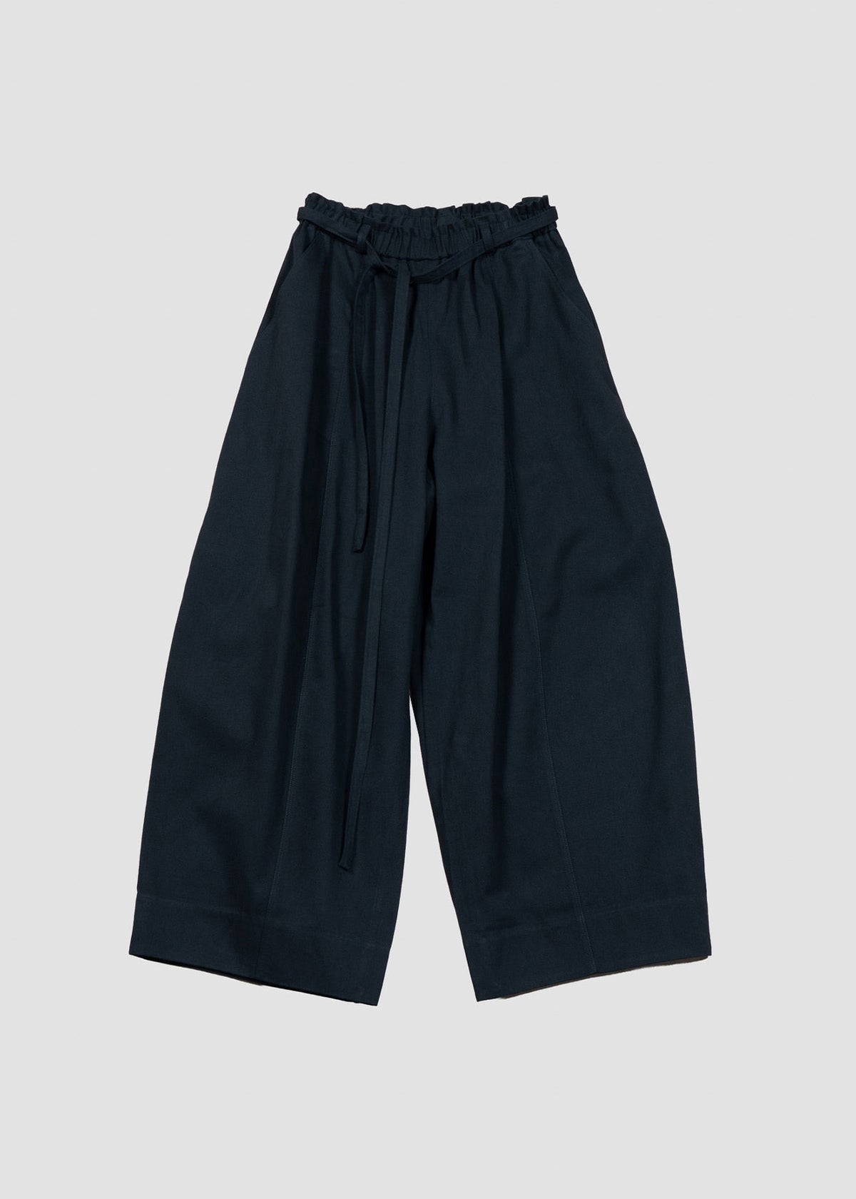 Emin and Paul Black Belted Relax Wide Trousers - Black