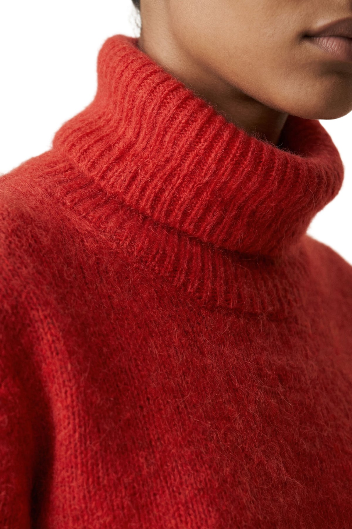 American Dreams Piro Rollneck Long Sleeves - Lipstick Red