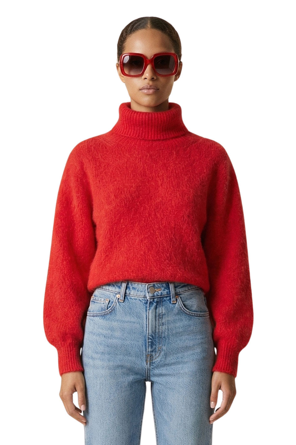 American Dreams Piro Rollneck Long Sleeves - Lipstick Red