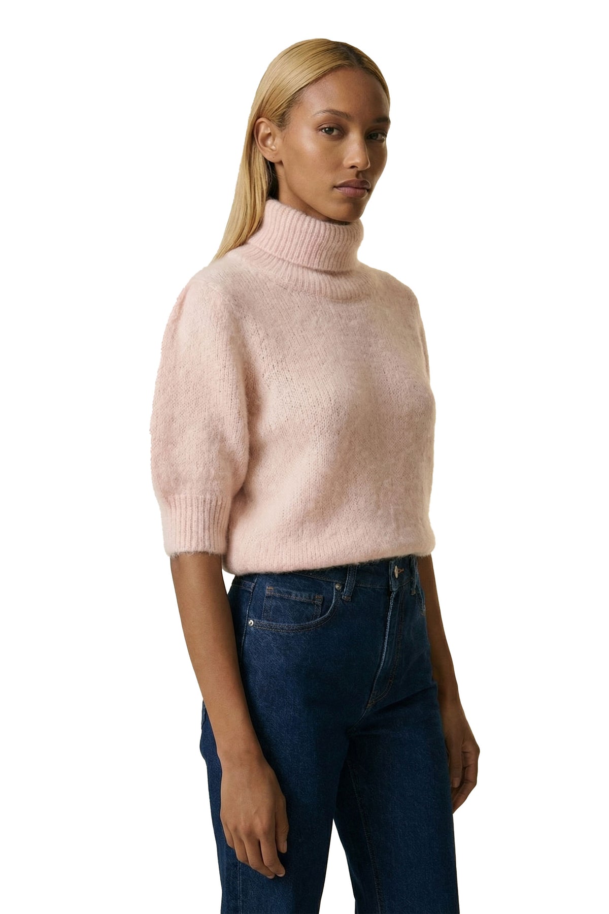 American Dreams Piro Rollneck Short Sleeves - Peach