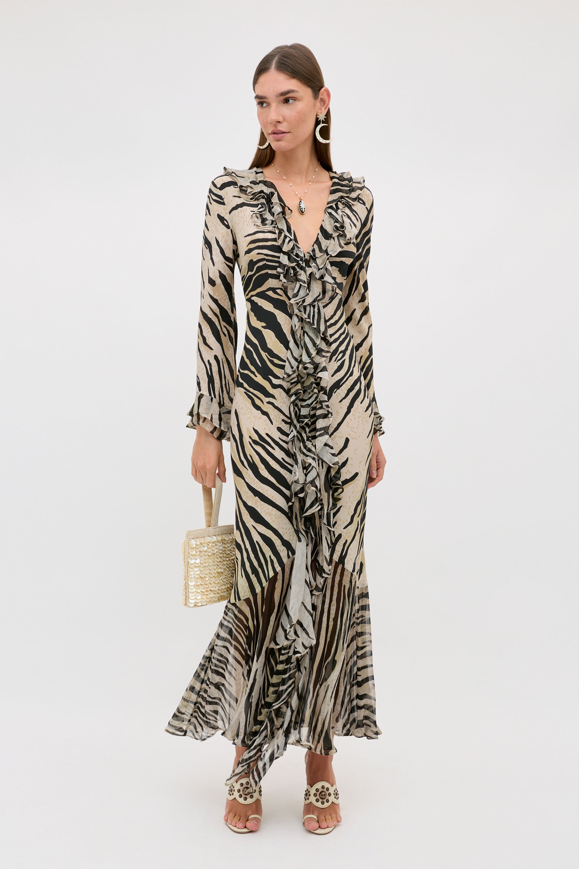 Rixo Provence Dress - Cooper Tiger Beige