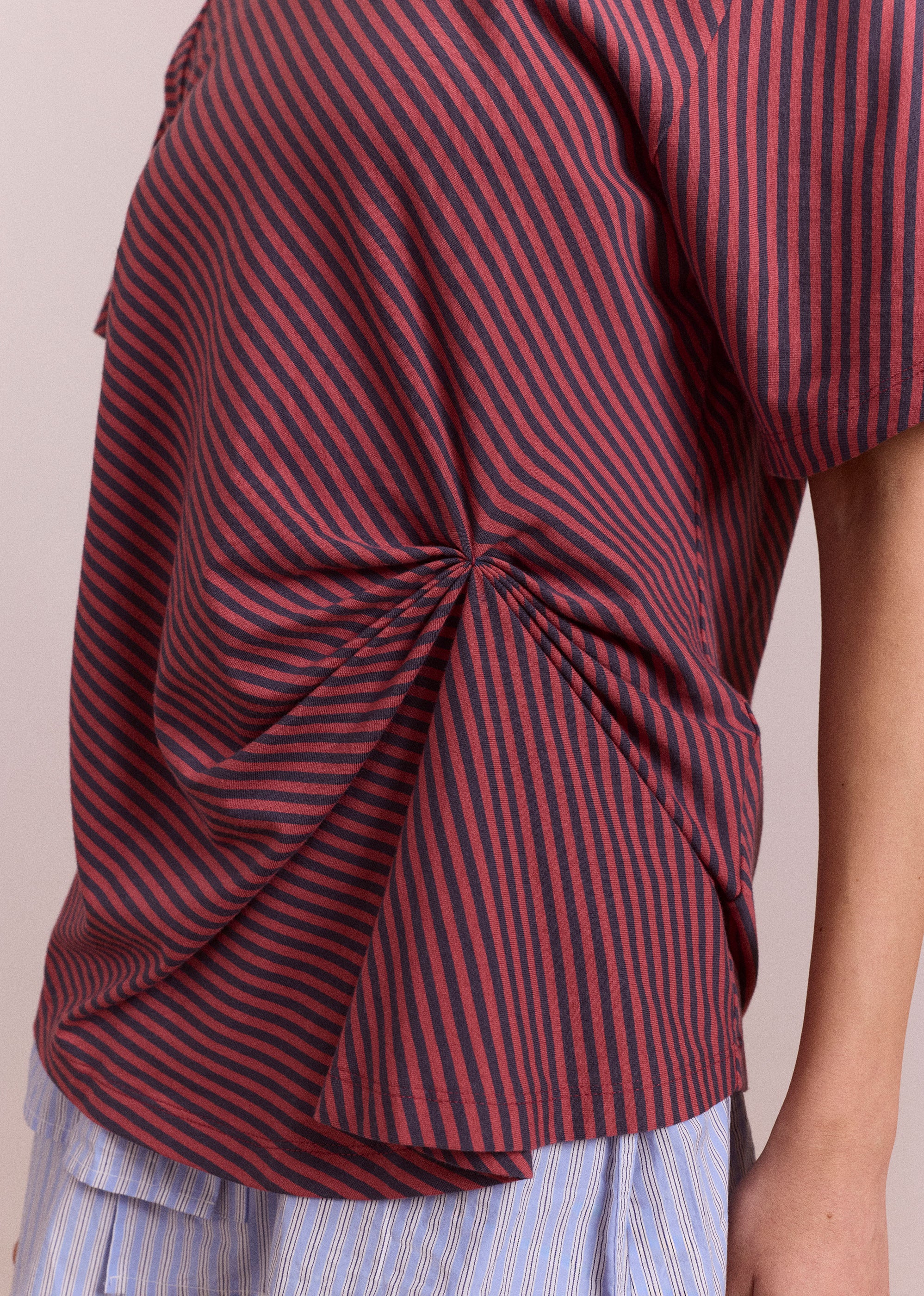 Damson Madder Reece Tee - Red Stripe