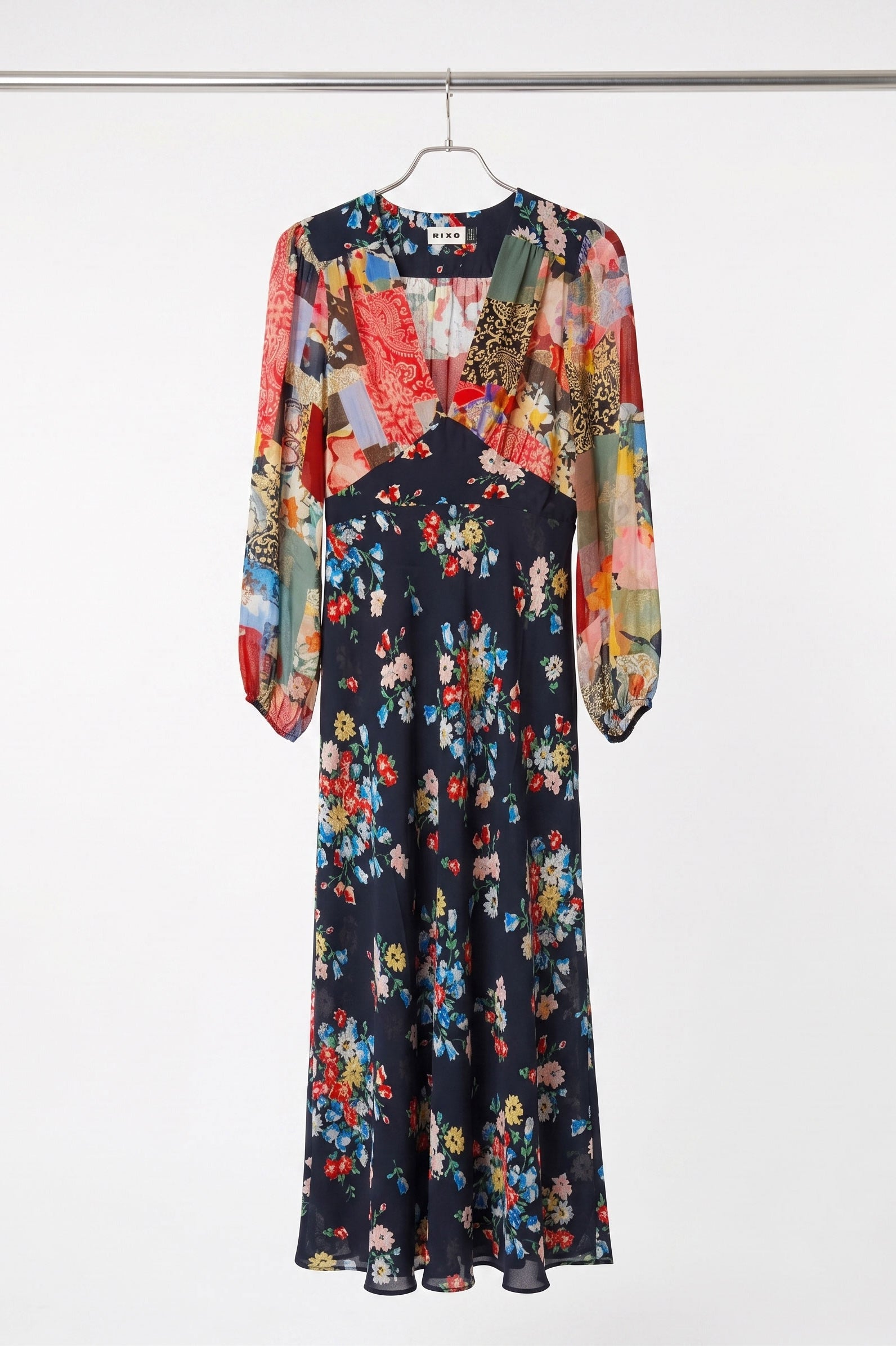 Rixo Kaila Dress - Amelia Patchwork Mix Multi