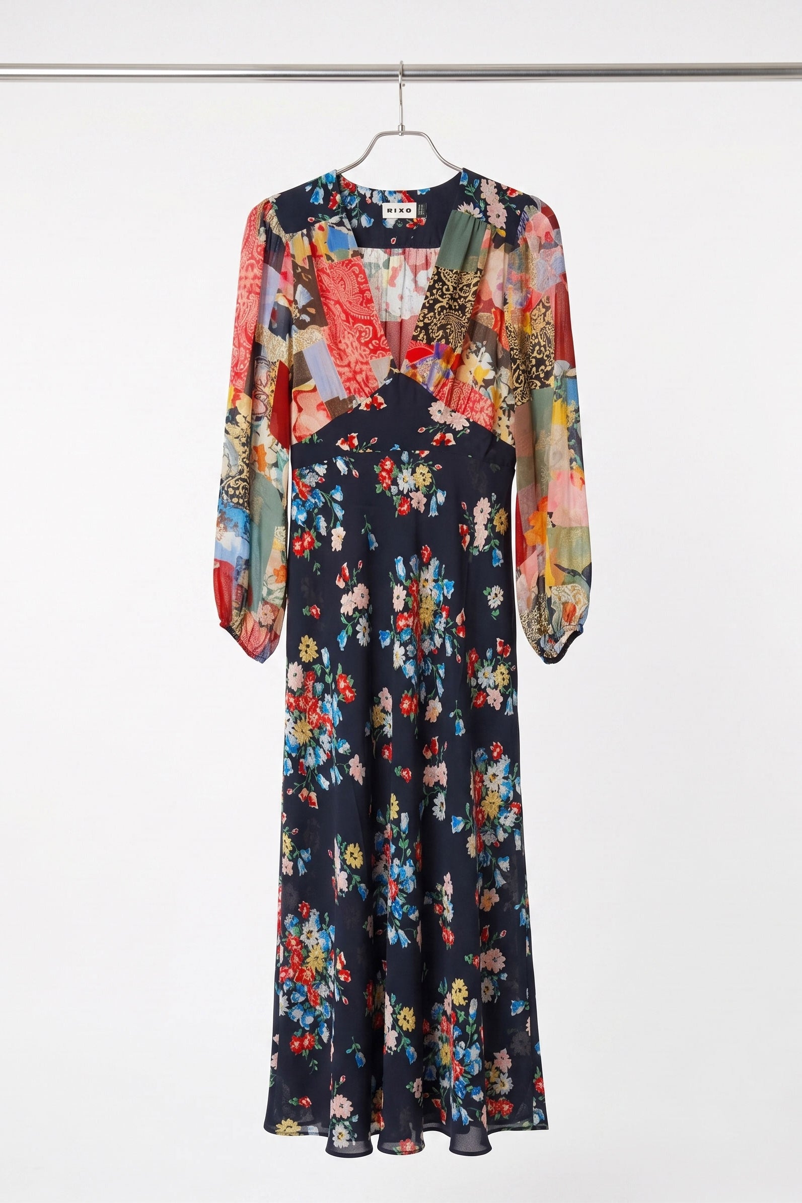 Rixo Kaila Dress - Amelia Patchwork Mix Multi