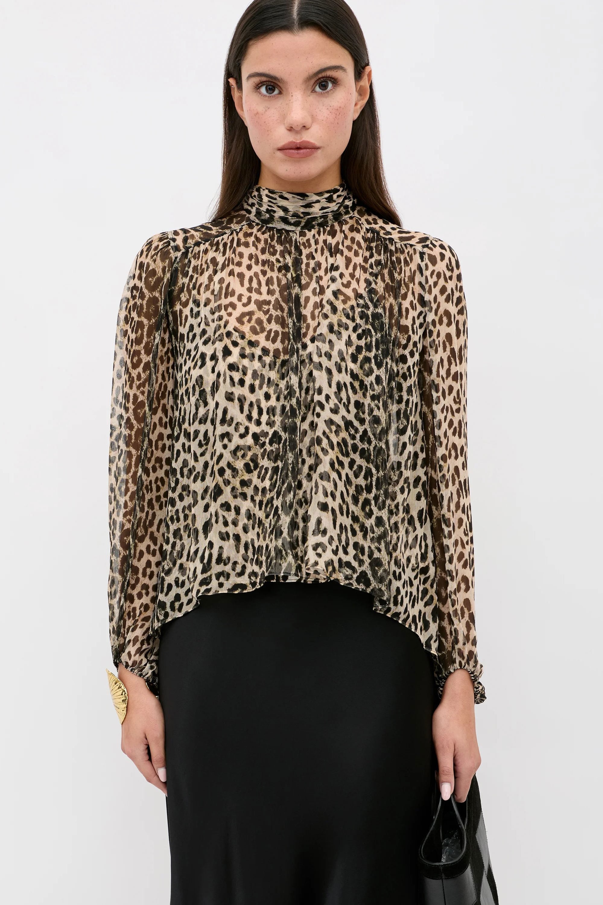 Rixo Rya Top - Nina Leopard Mocha