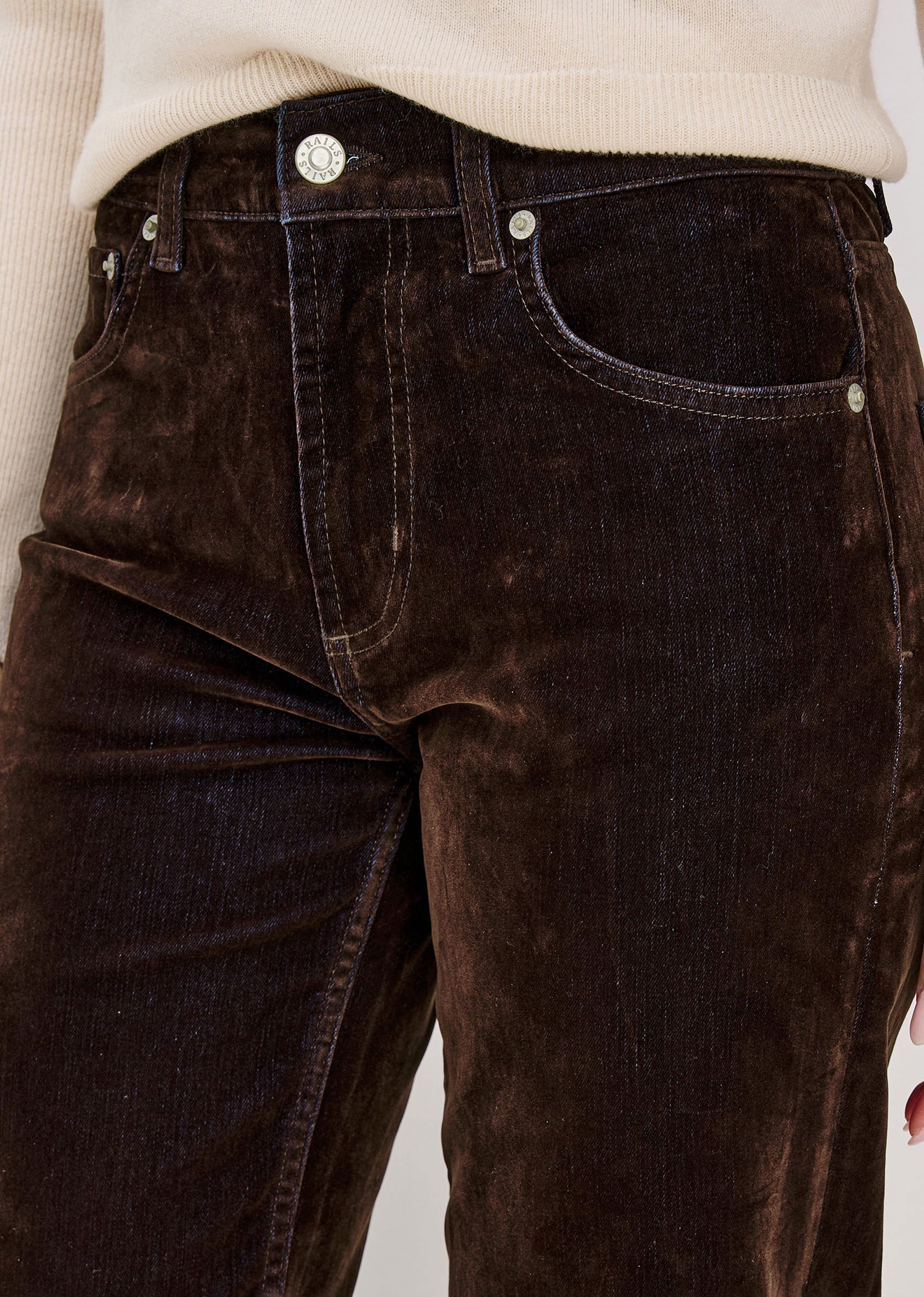Rails Sepulveda Jeans - Chocolate Flocking