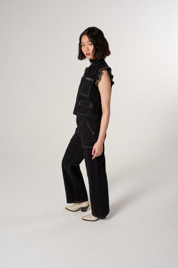 Seventy + Mochi - Elodie Full Length Jean - Black Denim