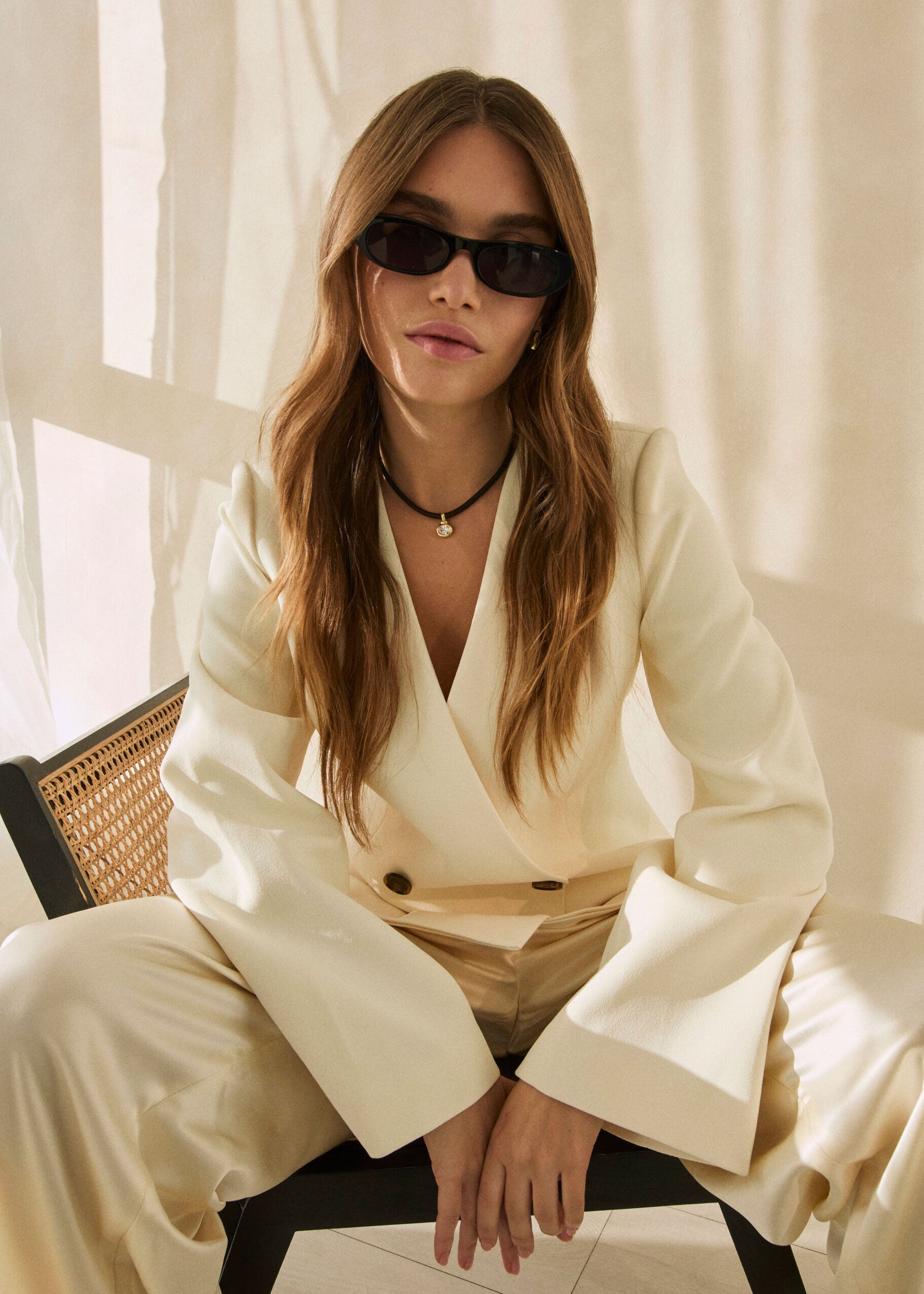 Talis Chains Leather Cord Choker - Cubic Zirconia