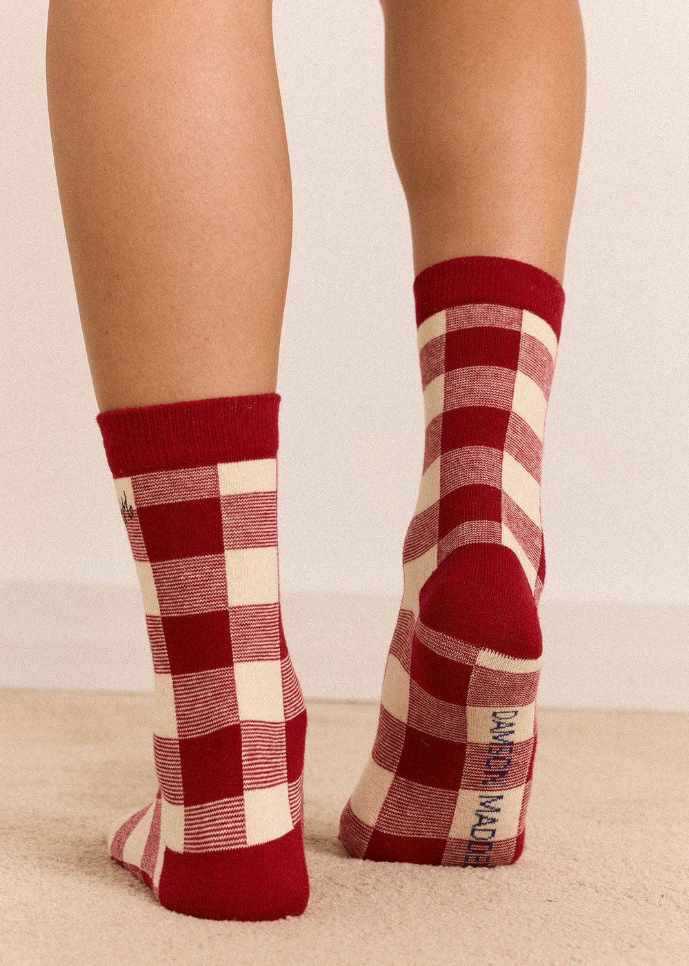 Damson Madder 3 Pack Socks - Mixed Gingham