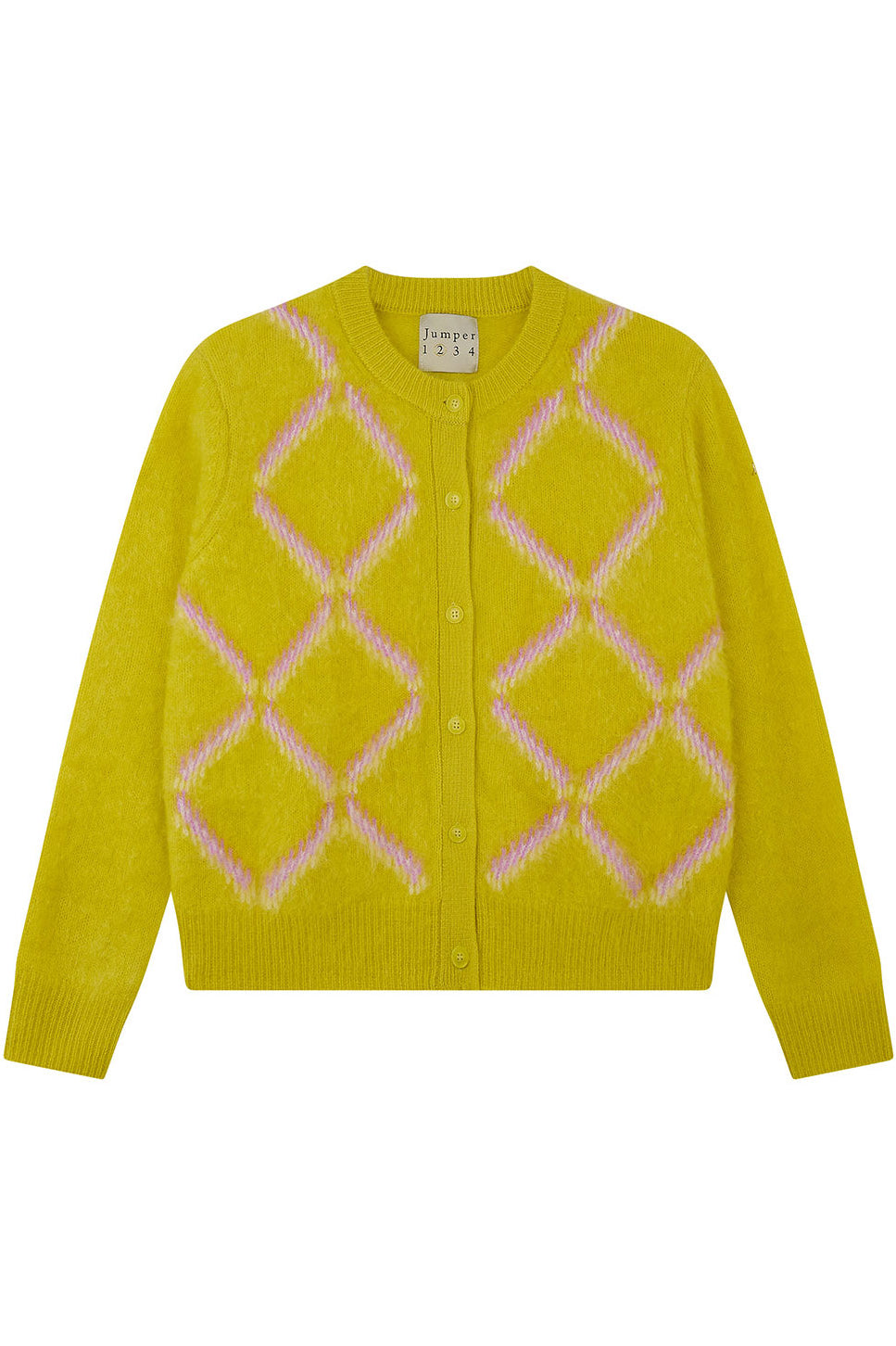 Jumper 1234 Brushed Cashmere Graphic Argyle Cardigan