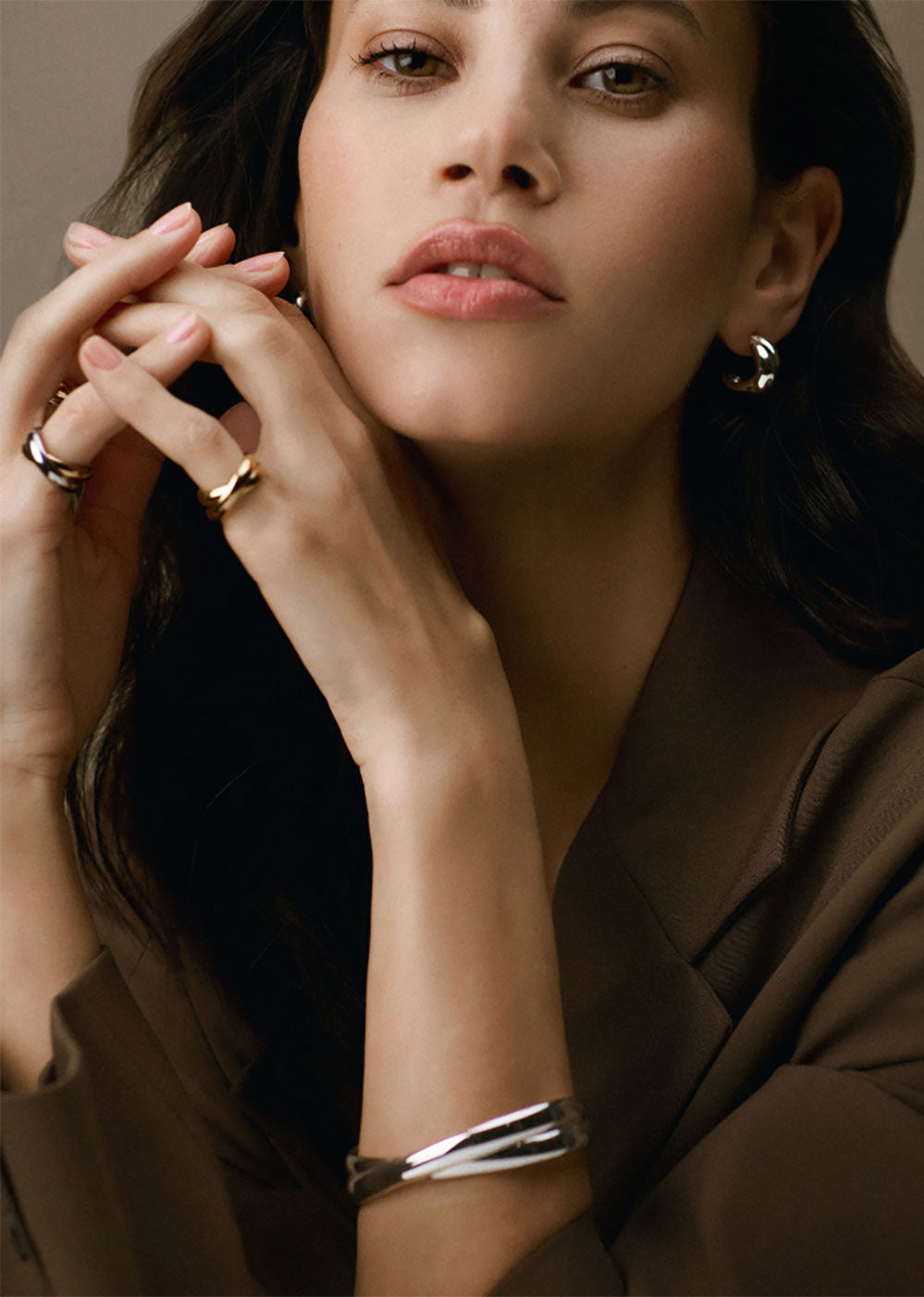 Orelia LUXE Interlocking Ring - Gold