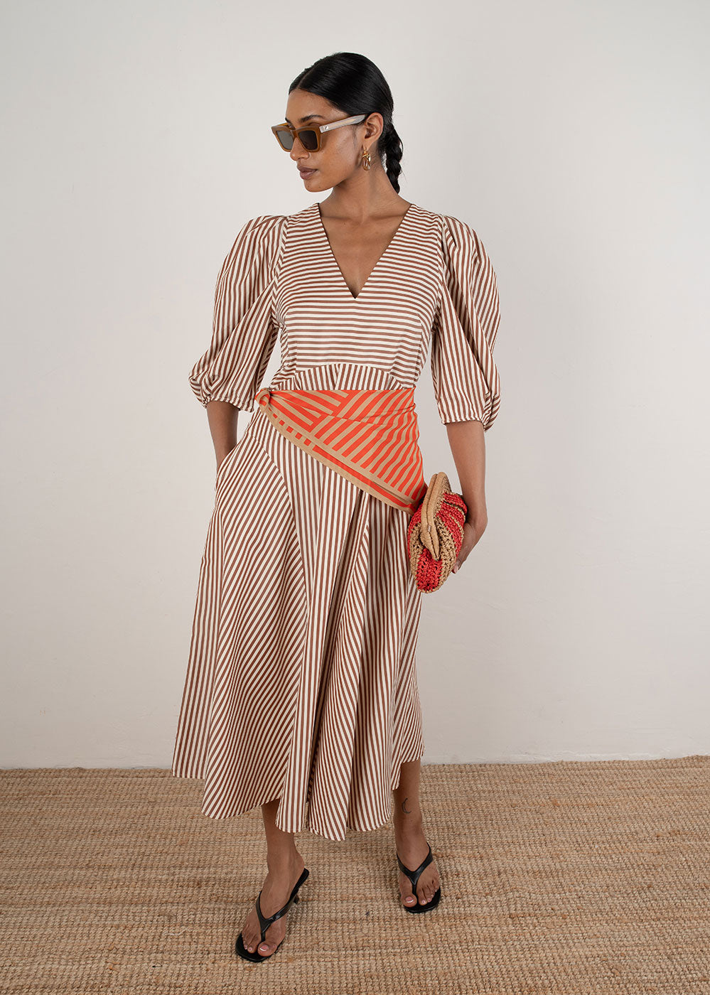 VI.VE.RE Mila Stripe Dress