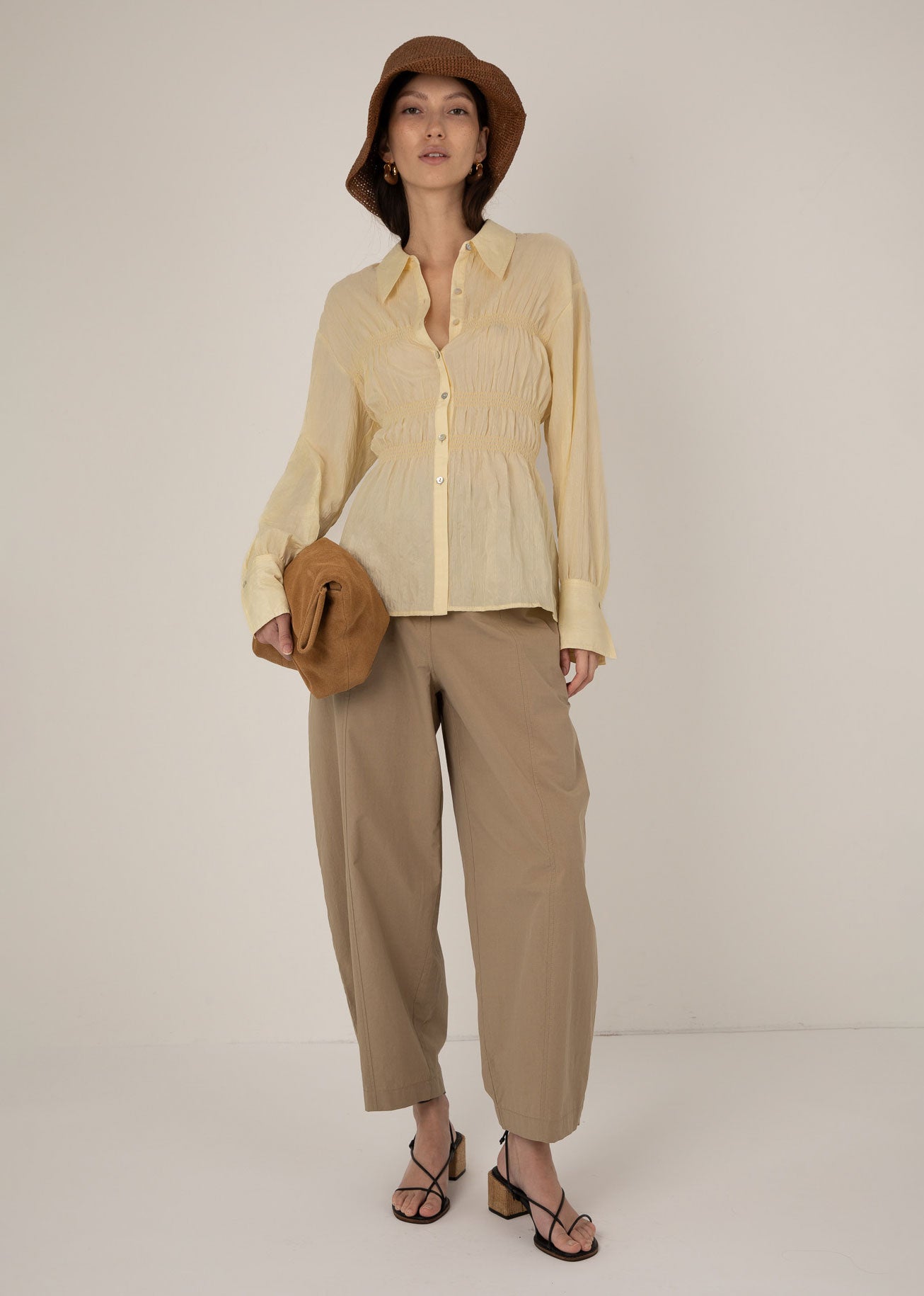 VI.VE.RE Flavie Ruched Detail Shirt