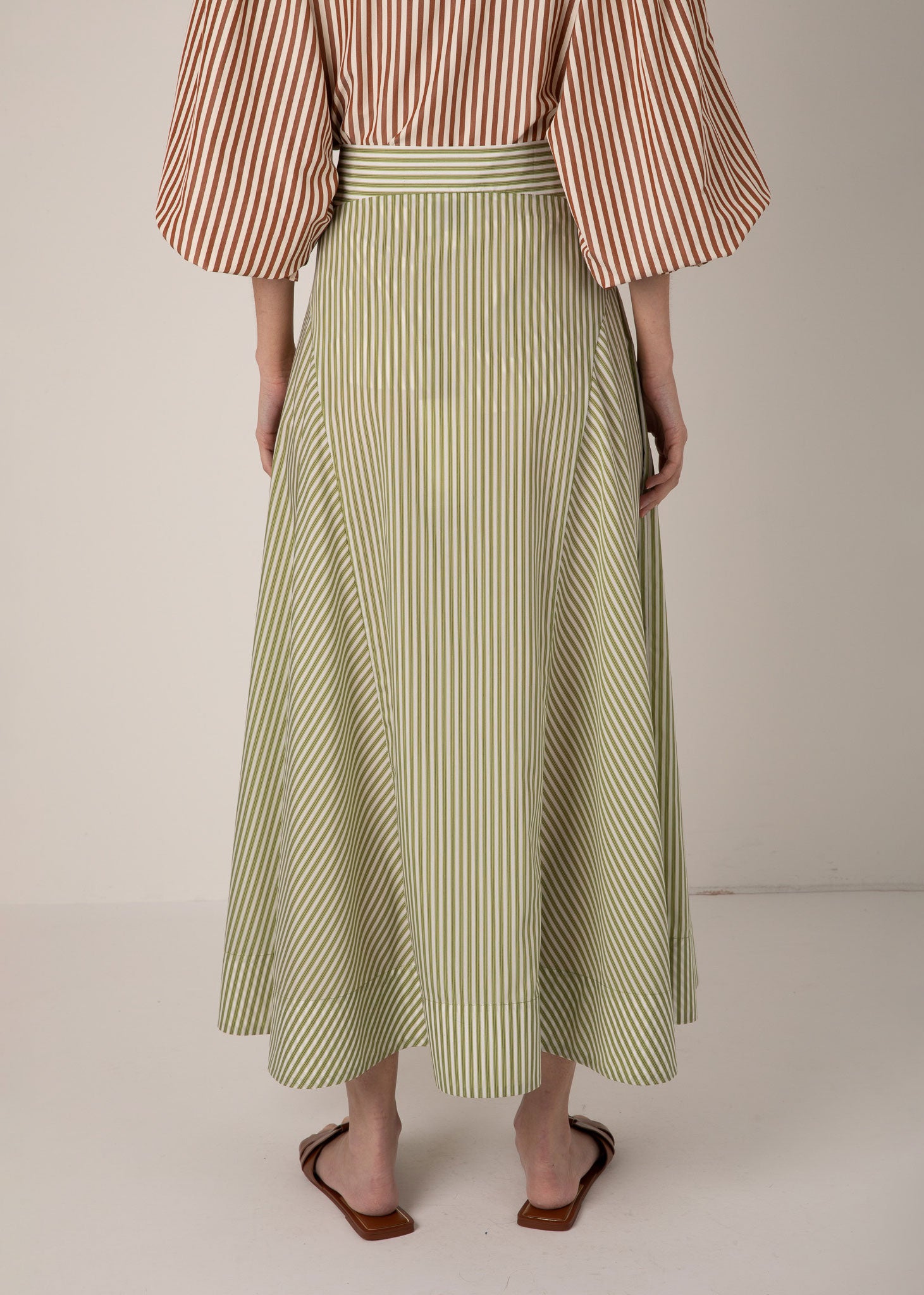 VI.VE.RE Fleur Stripe Skirt