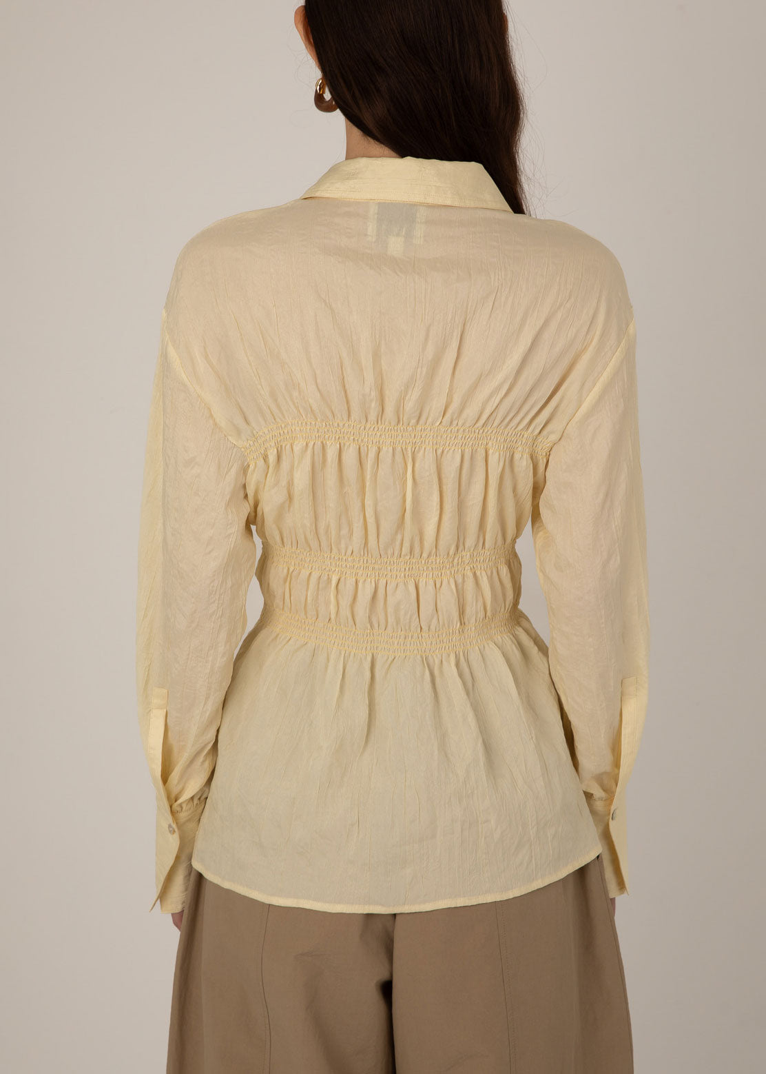 VI.VE.RE Flavie Ruched Detail Shirt