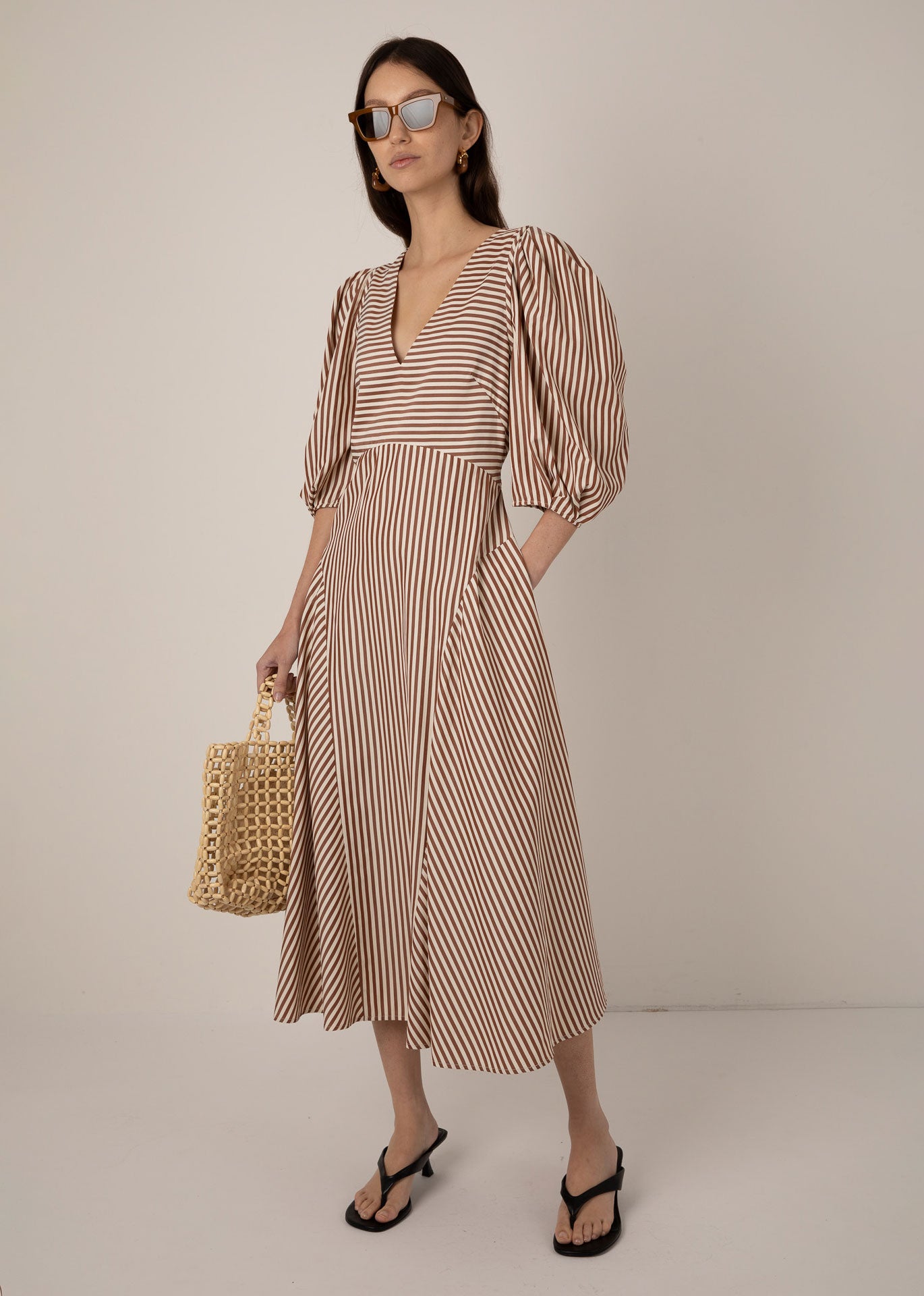 VI.VE.RE Mila Stripe Dress