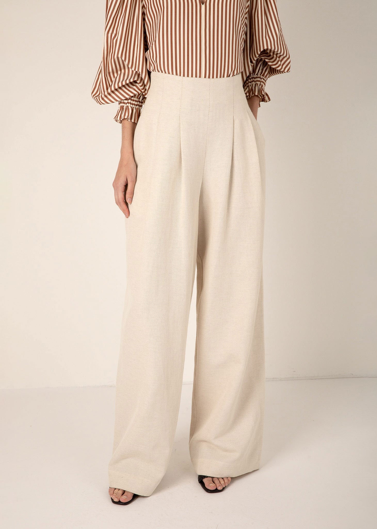 VI.VE.RE Nellie High Waisted Palazzo Trouser