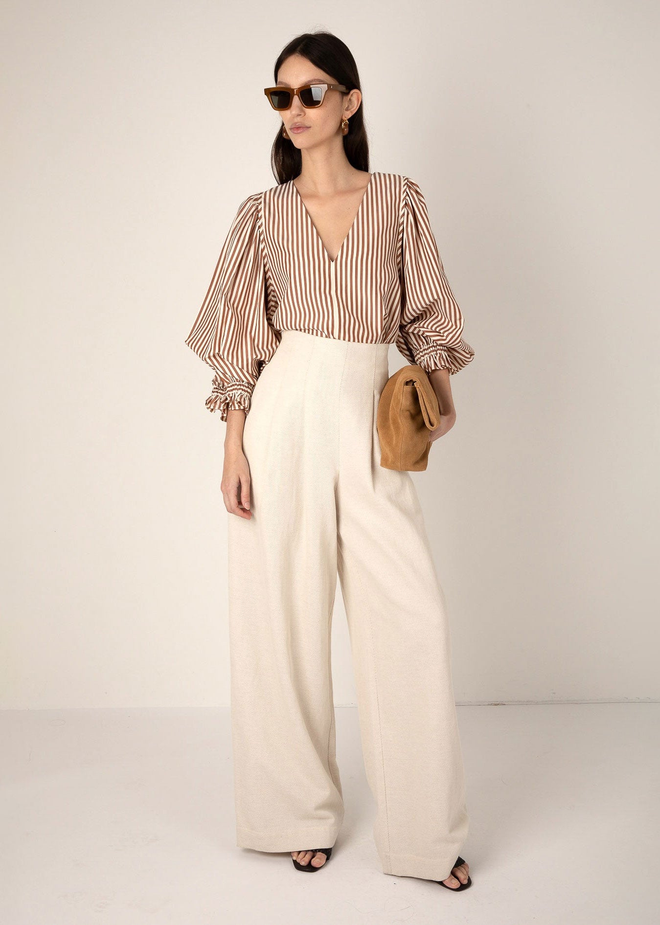 VI.VE.RE Nellie High Waisted Palazzo Trouser