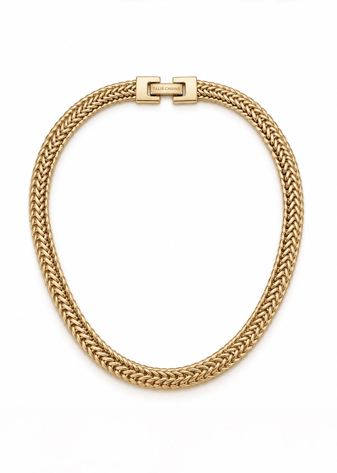 Talis Chains Braided Mesh Choker - Gold