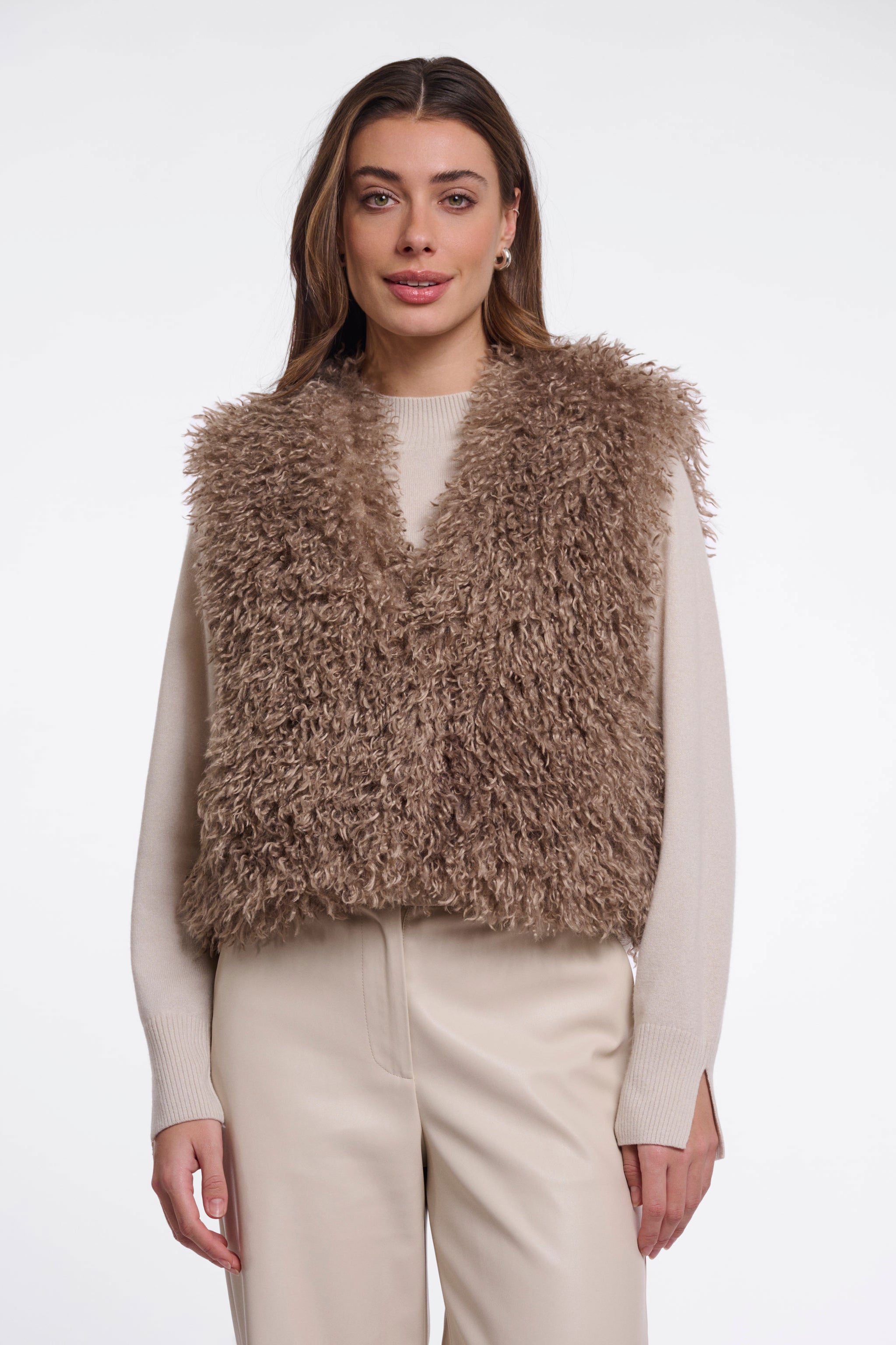 Rino & Pelle Sensy Waistcoat - Mocha Latte