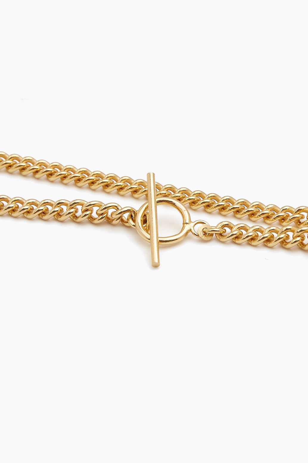 Tilly Sveaas Gold T-Bar Curb Link Necklace - 40cm