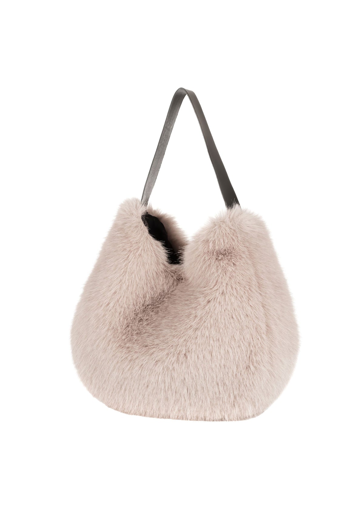 Helen Moore Faux Fur Slouch Bag - Quartz