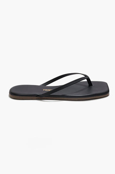 TKEES Square Toe Lily Flip Flops - Black
