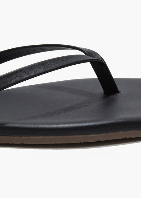 TKEES Square Toe Lily Flip Flops - Black