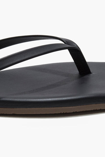 TKEES Square Toe Lily Flip Flops - Black