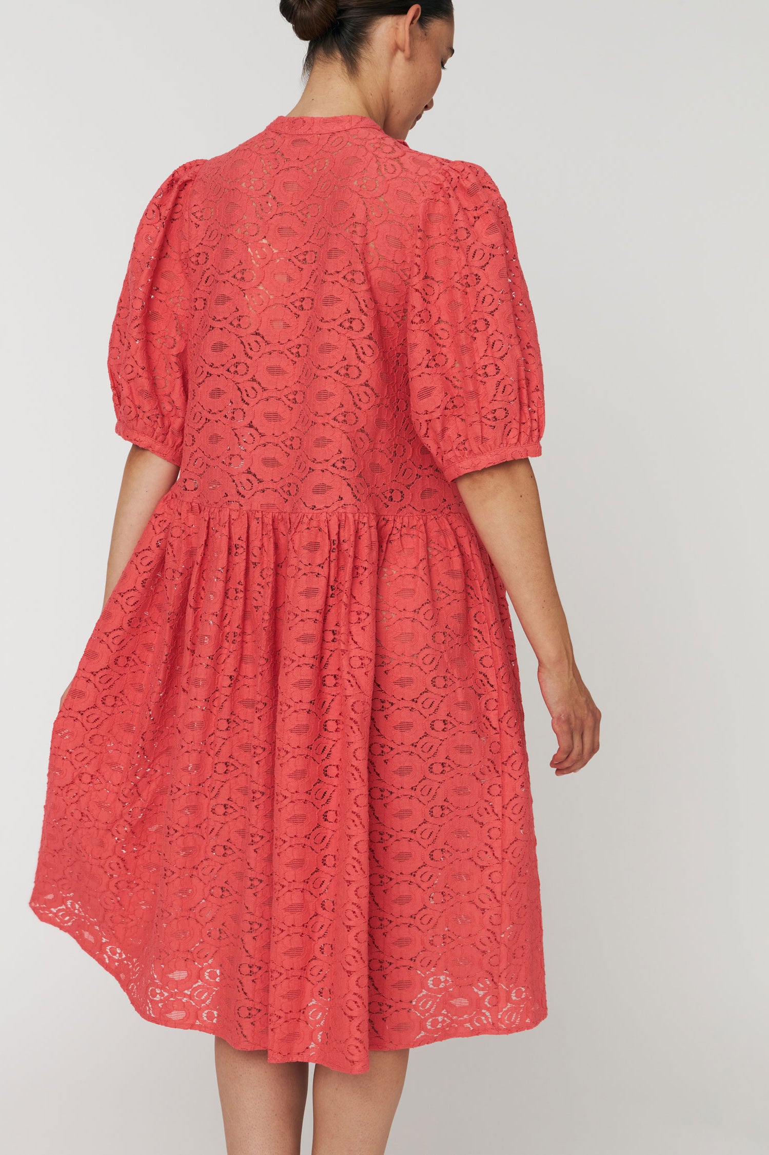 Stella Nova Cotton Lace Dress - Summer Coral