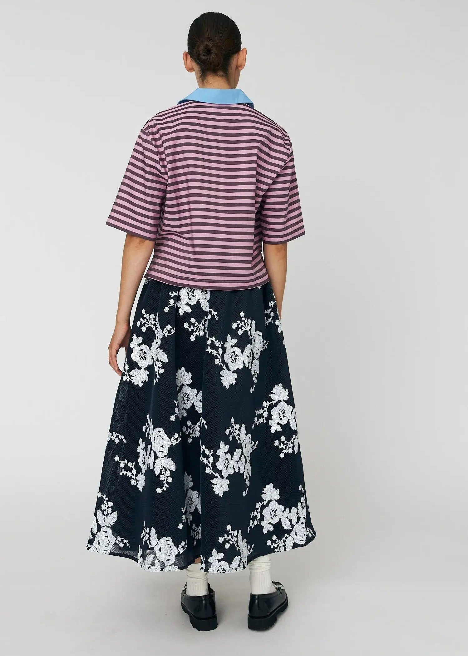 Stella Nova Striped Cotton Shirt - Purple