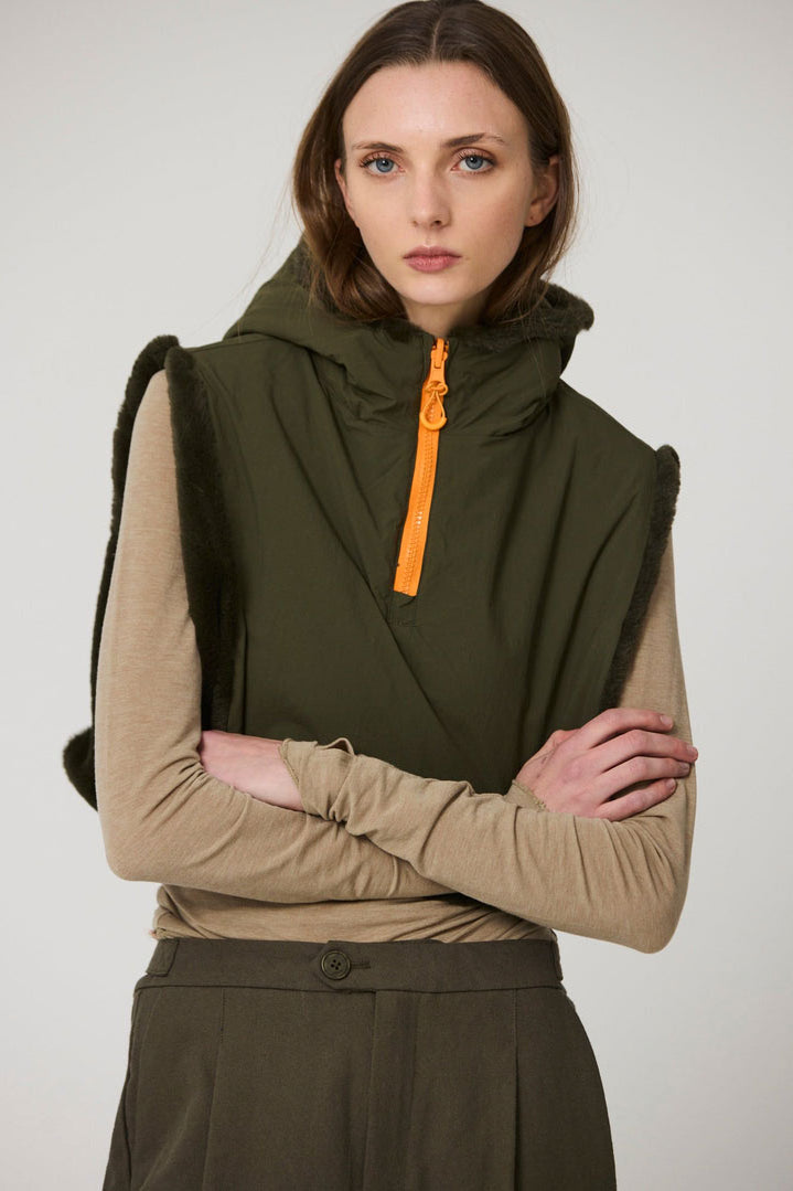 Tantä Bing Reversible Hood - Khaki