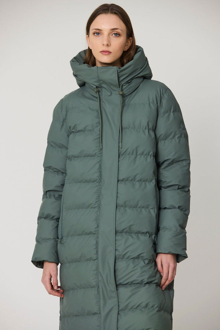 Tantä Glaze Long Puffer - Balsam Green